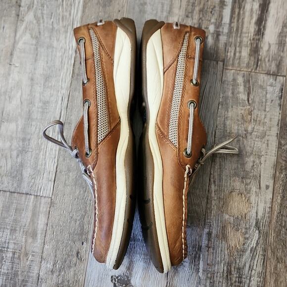 Sperry Top Sider Tan Leather Loafers Size 8.5M - Picture 3 of 8